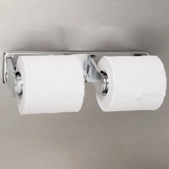 San Jamar R260XC Locking Double Roll Toilet Tissue Dispenser - Chrome
