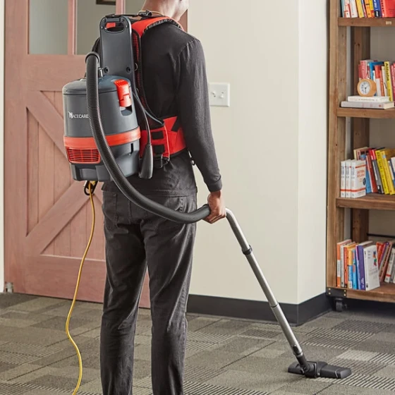 NaceCare Solutions RSV 150H 911322 6 Qt. Corded Backpack Vacuum with HEPA Filtration and ASTB2 Combination Floor Toolkit - 110/120V