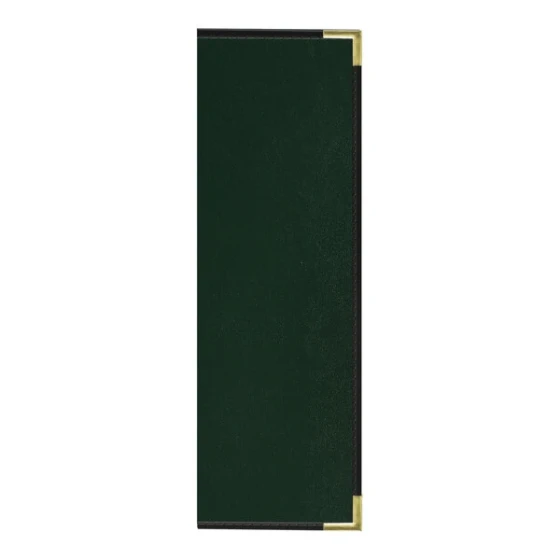 H. Risch, Inc. Oakmont 4 1/4" x 14" Green 2 View Menu Cover