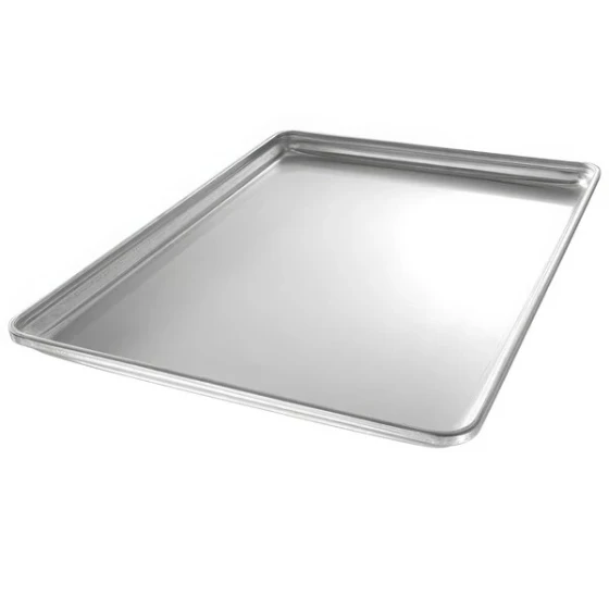 Chicago Metallic 30694 StayFlat Full Size NSF 16 Gauge 18 inch x 26 inch Band in Rim Aluminum Sheet Pan