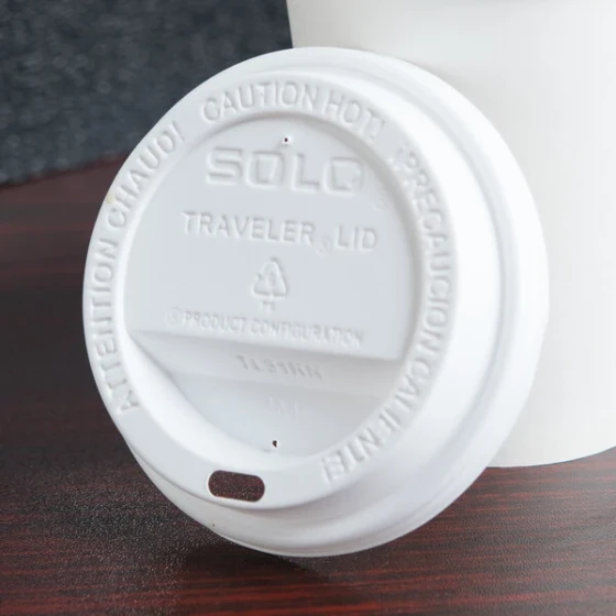 Solo TL31R2-0007 10 oz. White Plastic Traveler Lid - 1,000/Case