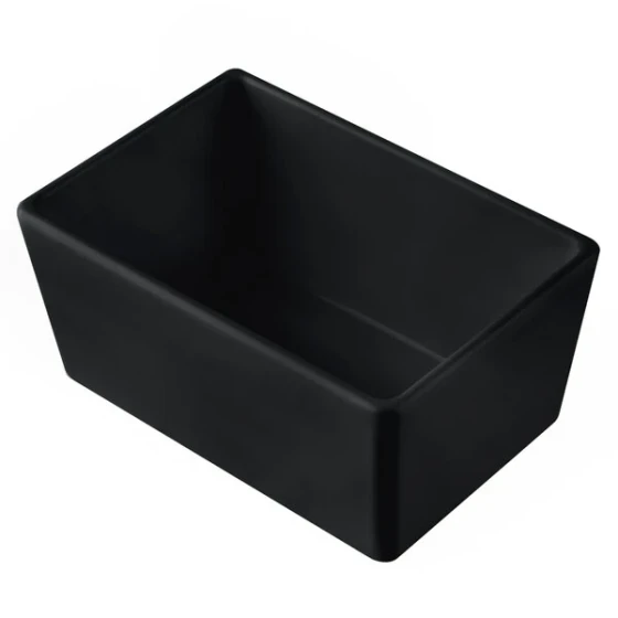 TableCraft CW5020BK Simple Solutions 1/9 Size Black Cast Aluminum Straight Sided Bowl - 3" Deep