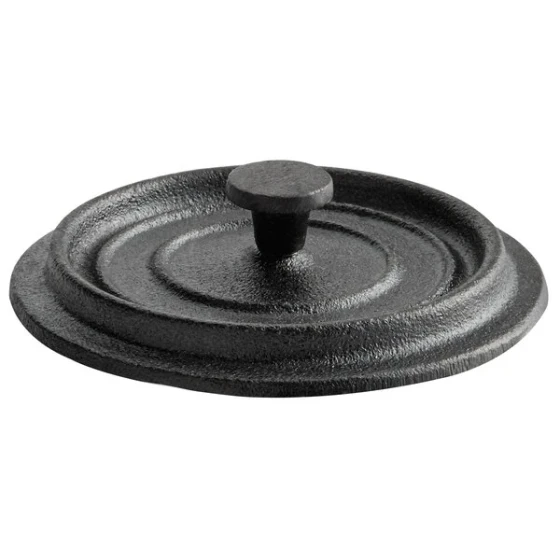 Vollrath 59740-1 4" Pre-Seasoned Mini Cast Iron Cover for 8.9 oz. Pre-Seasoned Mini Cast Iron Pot