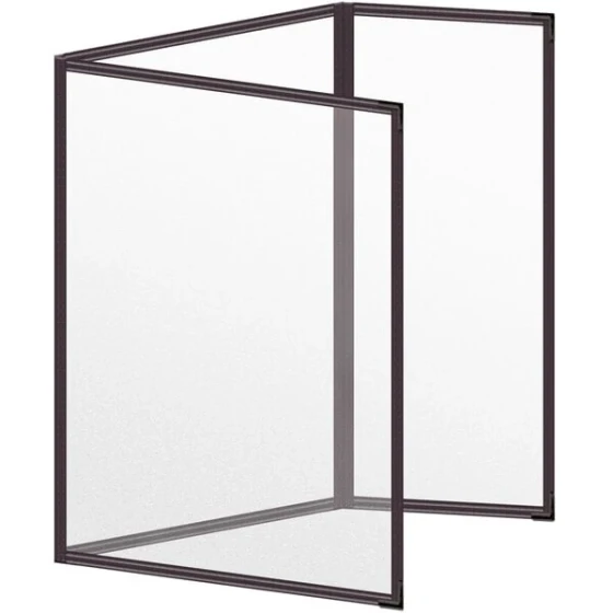H. Risch, Inc. TEDQ Deluxe Sewn 8 1/2" x 11" Brown 6 View Menu Cover with Black Smooth Corners and Matte Finish