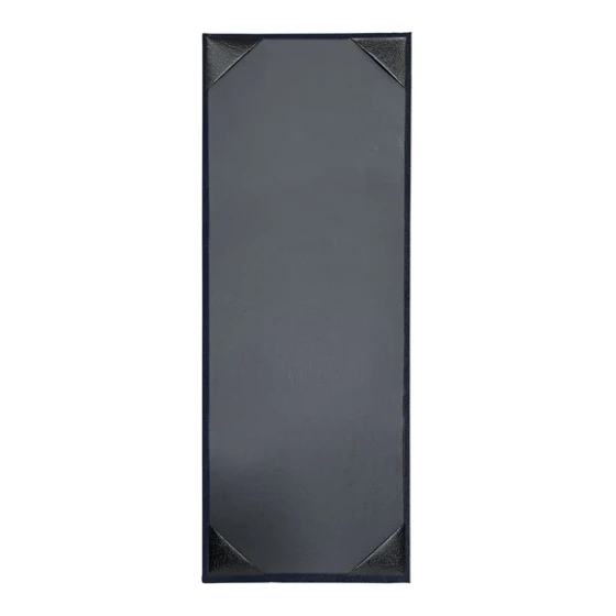 H. Risch, Inc. Oakmont 4 1/4" x 11" Blue 1-Panel Menu Cover with Album Style Corners