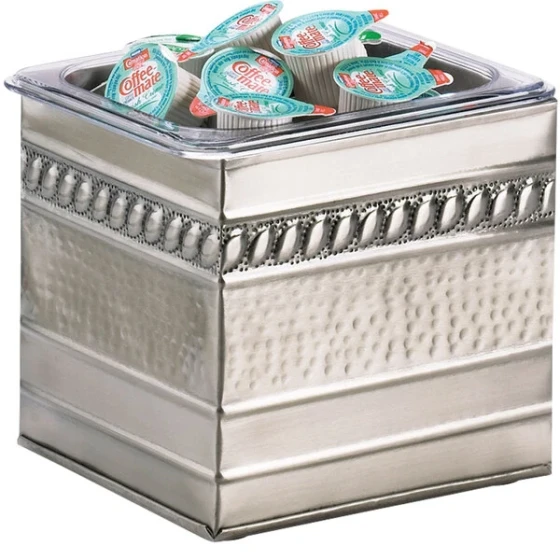 Cal-Mil 475-6-55 Stainless Steel Ice Housing with Clear Pan - 7" x 6" x 6"