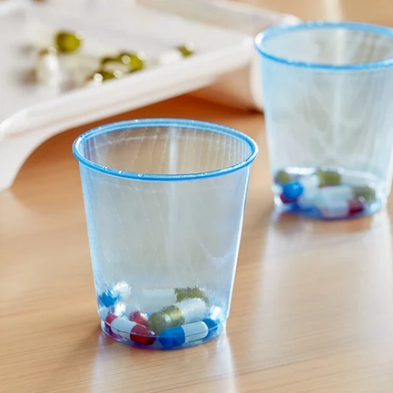 Solo Ultra Colors® 3 oz. Cobalt Blue Plastic Refill Cup - 100/Pack