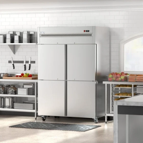 Avantco Z2-R4-KWMS 54" VersaHub WiFi-Enabled Solid Half Door Stainless Steel Reach-In Refrigerator