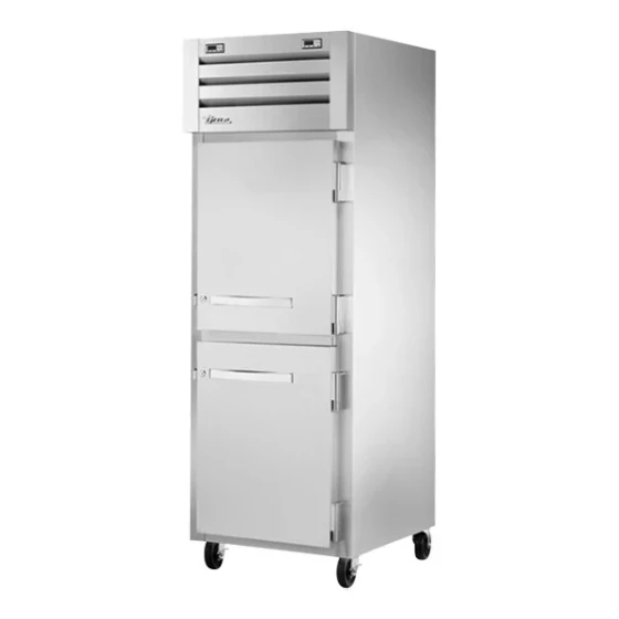 True STA1DTA-2HS-HC Spec Series 27 1/2" Dual Temperature Reach in Combination Refrigerator / Freezer with 2 Solid Half Doors
