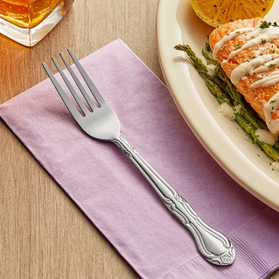 Choice Bethany 7 1/8" 18/0 Stainless Steel Dinner Fork - 12/Case