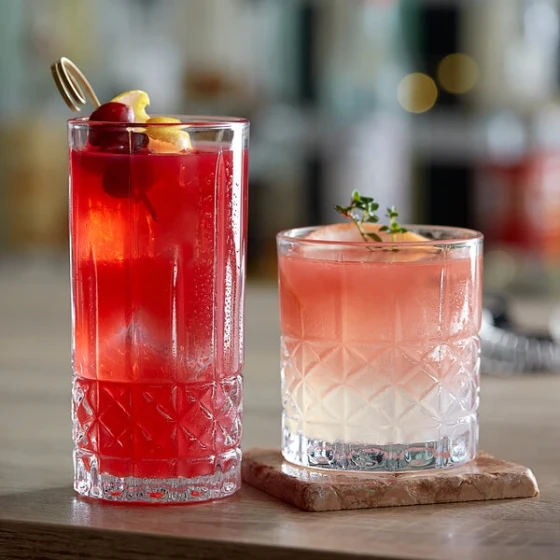 Acopa Evora Rocks / Old Fashioned and Highball Glass Set - 24/Set