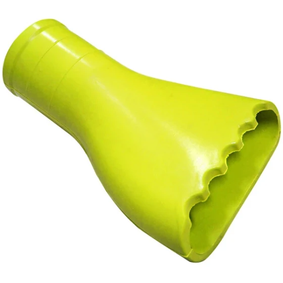 Delfin Industrial TA.0797.0000 Yellow Serrated Autoclavable NBR Rubber Nozzle for Vacuum Cleaners - 2" Diameter