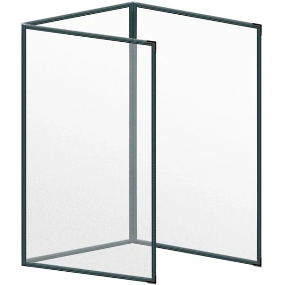 H. Risch, Inc. TET Deluxe Sewn 8 1/2" x 14" Green 6 View Foldout Vinyl Menu Cover With Black Smooth Corners and Matte Finish