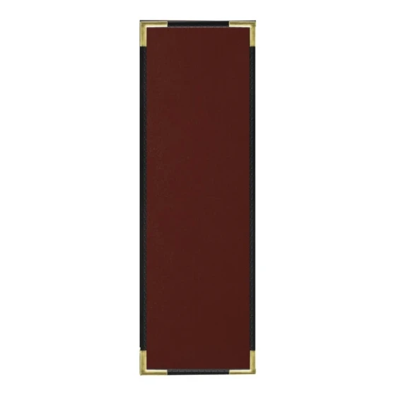 H. Risch, Inc. Oakmont 4 1/4" x 14" Wine 1 View Menu Cover