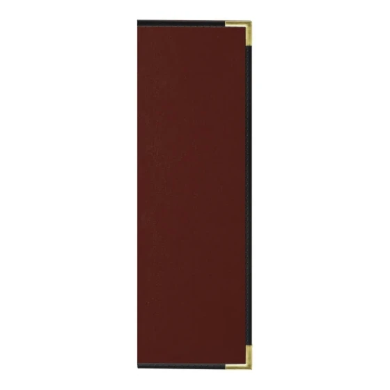 H. Risch, Inc. Oakmont 4 1/4" x 14" Wine 2 View Menu Cover