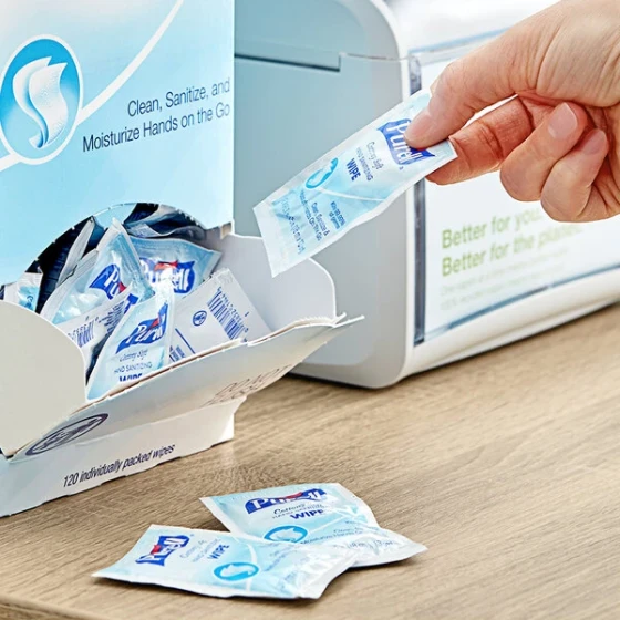 PURELL® Cottony Soft Sanitizing Wipes Self-Dispensing Display Box - 480/Case