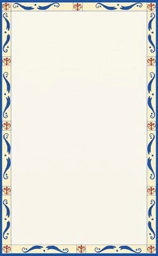 Choice 8 1/2" x 11" Menu Paper Right Insert - Mediterranean Border - 100/Pack