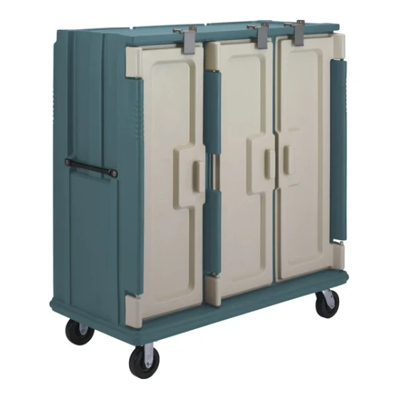 Cambro MDC1411T60401 Slate Blue Meal Delivery Cart with Security Package
