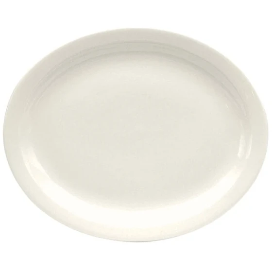 Oneida Buffalo Cream White Ware by 1880 Hospitality F9000000359 11 1/2" Narrow Rim Porcelain Platter - 12/Case