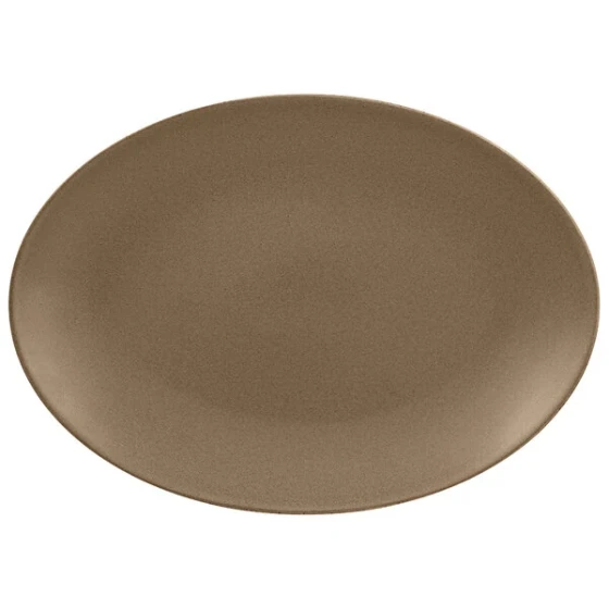 RAK Porcelain Genesis Mat 12 5/8" x 9 1/16" Crust Oval Porcelain Platter - 6/Case