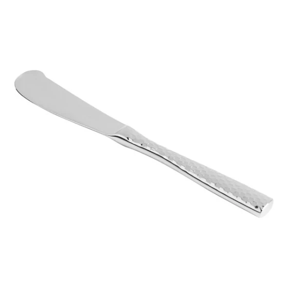 Zwiesel Fortessa Lucca Faceted 6 7/8" 18/10 Stainless Steel Extra Heavy Weight Butter Knife - 12/Case