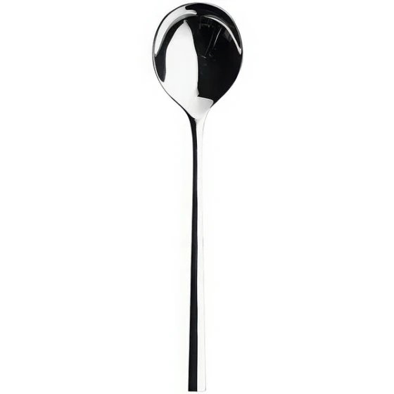 Sola MB312 Living Mirror 7 1/8" 18/10 Stainless Steel Extra Heavy Weight Bouillon Spoon by Arc Cardinal - 12/Case