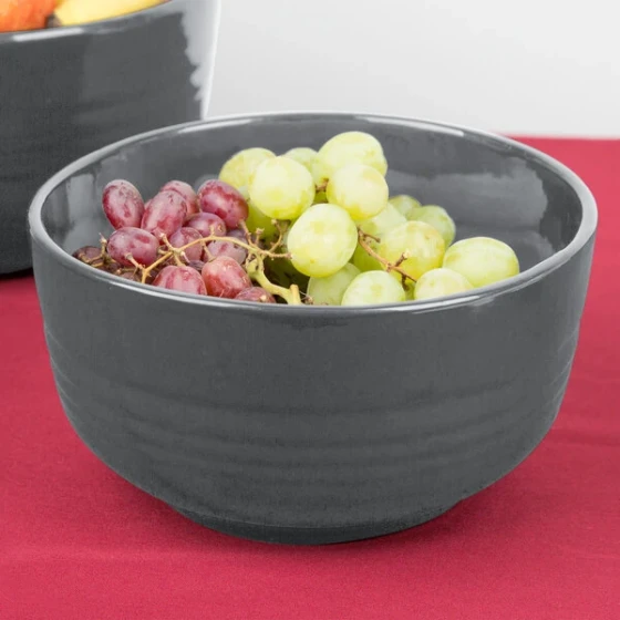 TableCraft CW3170GY 3.5 Qt. Gray Cast Aluminum Fruit Bowl