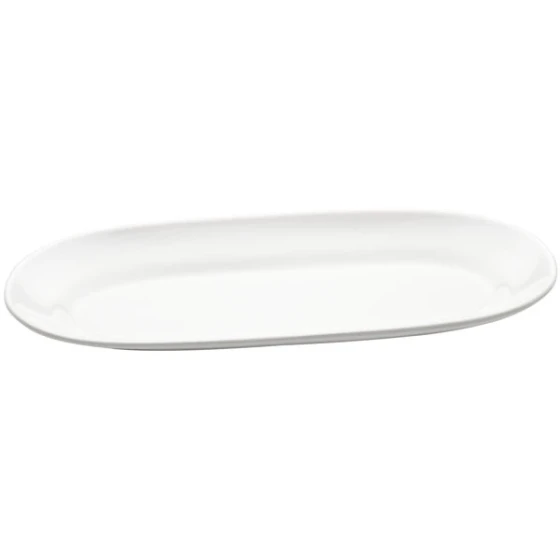 Elite Global Solutions M17RCNW Classics Display White 16 1/2" x 7 1/2" Long Oval Platter