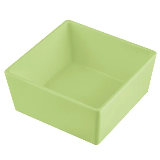 TableCraft CW5016MM Simple Solutions 1/6 Size Modern Mint Cast Aluminum Straight Sided Bowl - 3" Deep