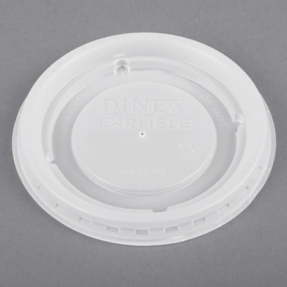 Dinex DX21259000 Translucent Disposable Lid for Bowls, Mugs, and Tumblers - 2,000/Case