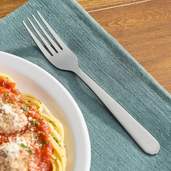 Delco Windsor III by 1880 Hospitality B401FPLF 7" 18/0 Stainless Steel Heavy Weight Dinner Fork - 36/Case
