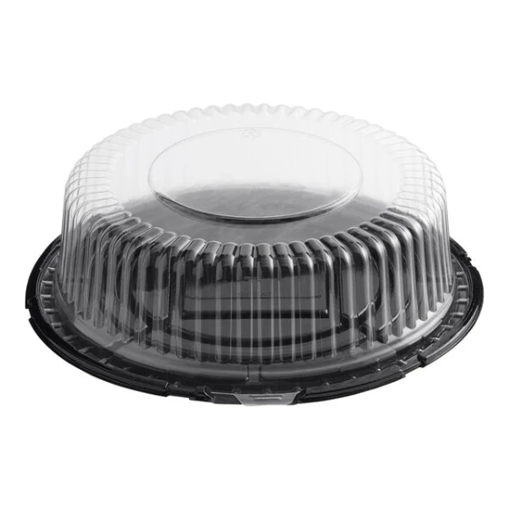 Choice 10" Low Dome Cake Display Container with Clear Dome Lid - 80/Case