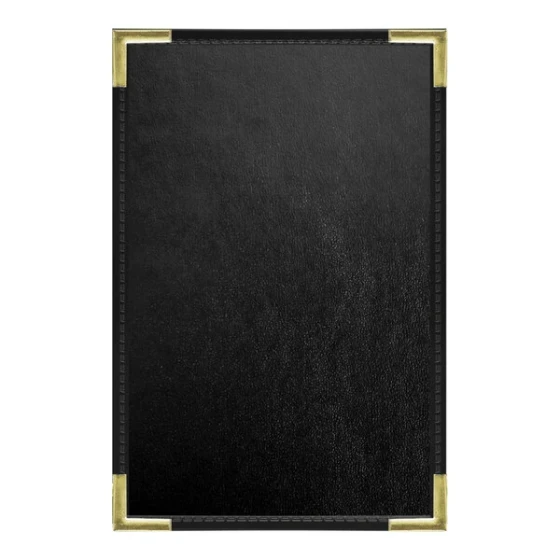 H. Risch, Inc. Oakmont 5 1/2" x 8 1/2" Black 1 View Menu Cover