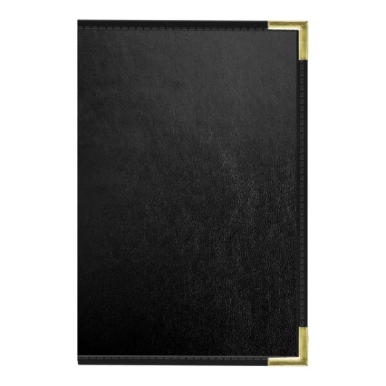 H. Risch, Inc. Oakmont 5 1/2" x 8 1/2" Black 2 View Menu Cover