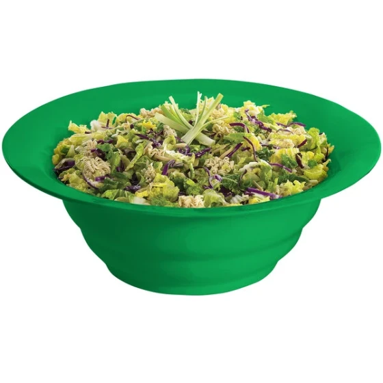 TableCraft CW3120GN 10 Qt. Green Cast Aluminum Wide Rim Salad Bowl
