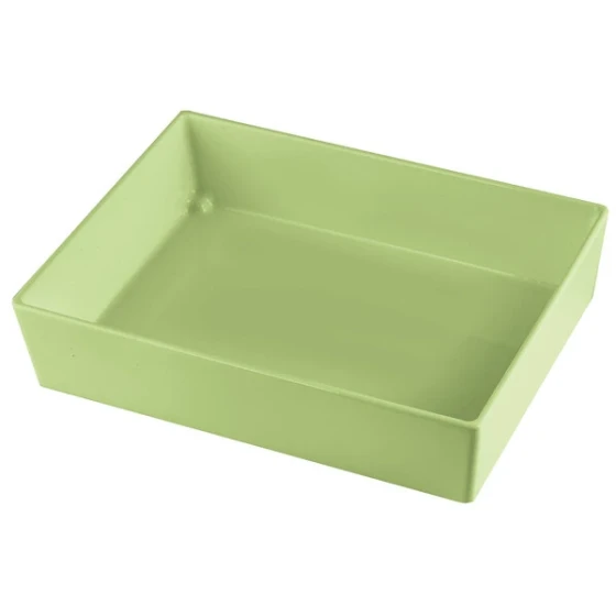 TableCraft CW5004MM Simple Solutions 1/2 Size Modern Mint Cast Aluminum Straight Sided Bowl - 3" Deep