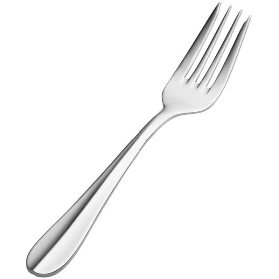 Bon Chef S107 Monroe 7 1/16" 18/10 Stainless Steel Extra Heavy Salad / Dessert Fork - 12/Case