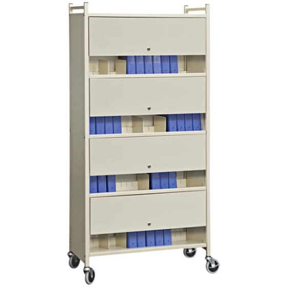 Omnimed Omnicart Beige 40-Binder Closed Cart with Locking Doors 280140-BGX