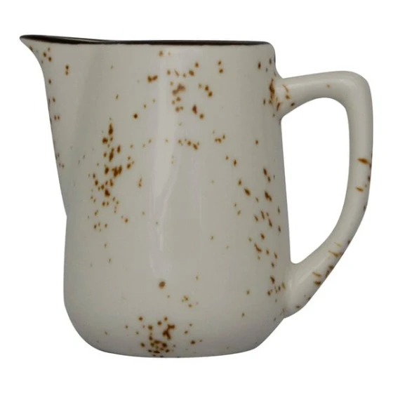 International Tableware Splash 5 oz. Creme Stoneware Creamer - 12/Case