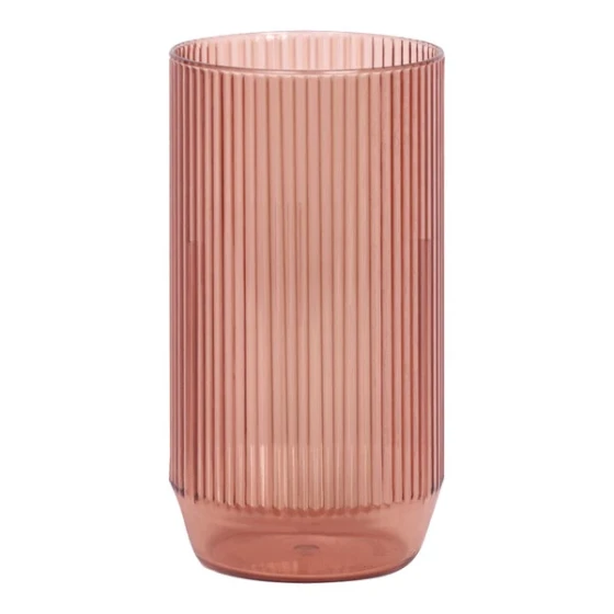 Front of the House Gatsby 14 oz. Rose SAN Plastic Rocks / Old Fashioned Glass - 12/Pack