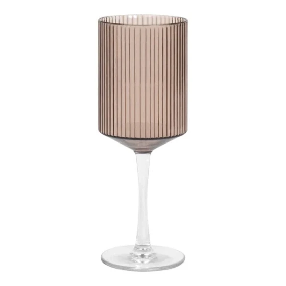 Front of the House Gatsby 12 oz. Smoke SAN Plastic Wine Glass - 12/Pack