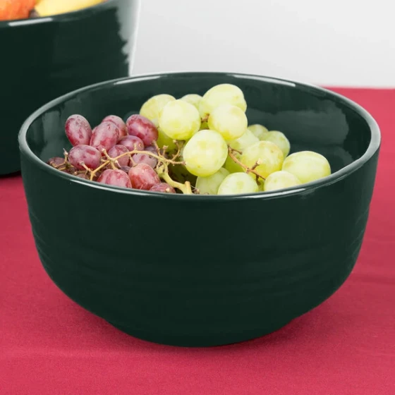 TableCraft CW3170HGN 3.5 Qt. Hunter Green Cast Aluminum Fruit Bowl