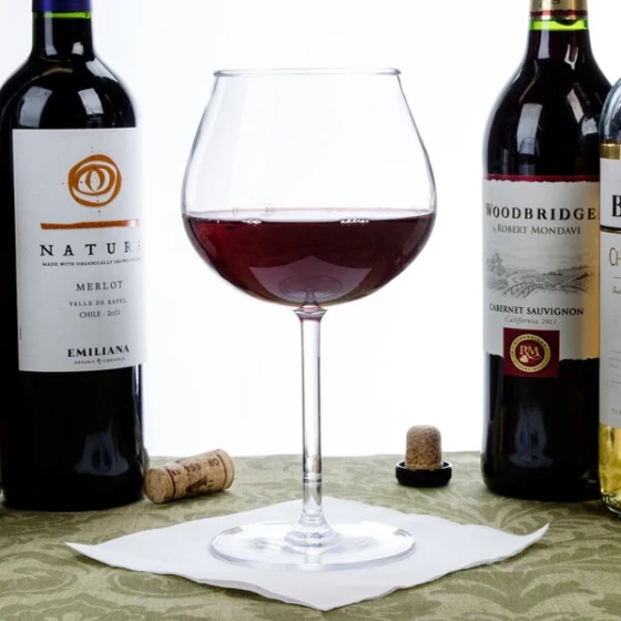 GET SW-1447-1-Tritan™-CL 20 oz. Customizable Tritan™ Plastic Balloon Wine Glass - 24/Case