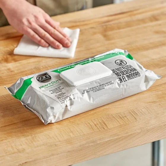 Sani Professional Heavy-Duty Cleaning Wipes 11 1/2" X 10" - 675/Case