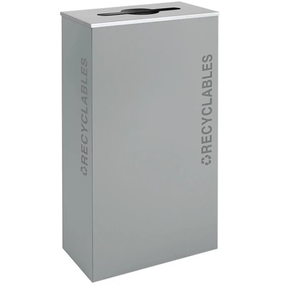 Ex-Cell Kaiser RC-KD17-R BT-HMG Black Tie Kaleidoscope Hammered Gray 17 Gallon Rectangular Recyclables Receptacle