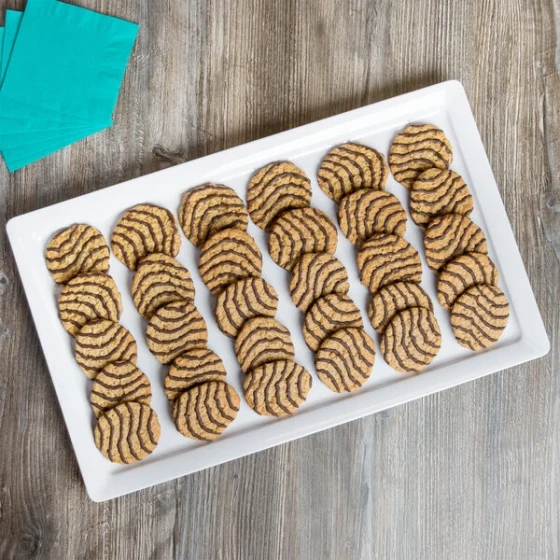 Elite Global Solutions M1321 Vogue 21" x 13" White Rectangular Melamine Serving Platter
