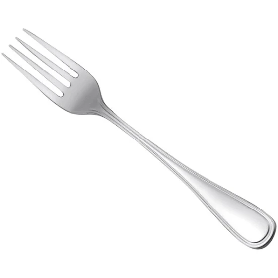 Oneida New Rim II by 1880 Hospitality B914FDEF 7 1/4" 18/0 Stainless Steel Heavy Weight Dinner Fork - 12/Case
