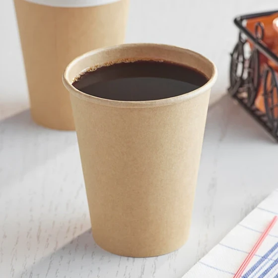 Choice 12 oz. Kraft Poly Paper Hot Cup - 50/Pack