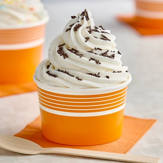 Choice 8 oz. Orange Paper Frozen Yogurt / Food Cup - 1,000/Case