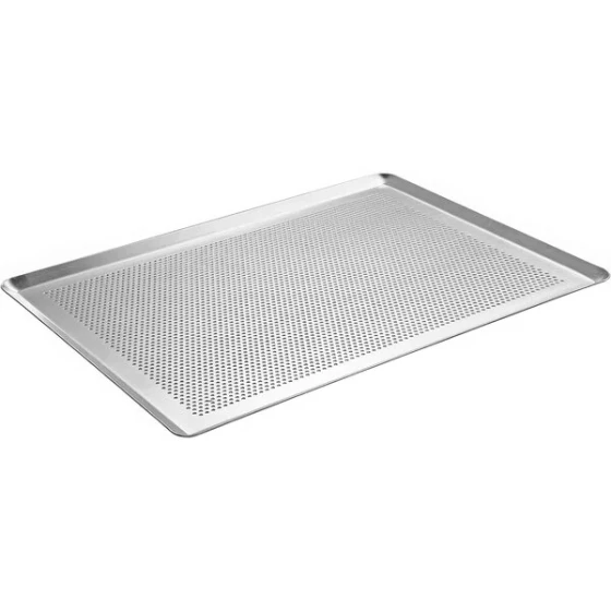 de Buyer 15 3/4 inch x 11 13/16 inch Perforated Aluminum Baking Sheet 7367.4